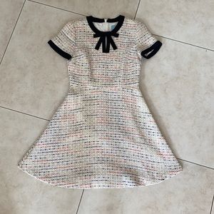 Cece Bow Tweed Dress